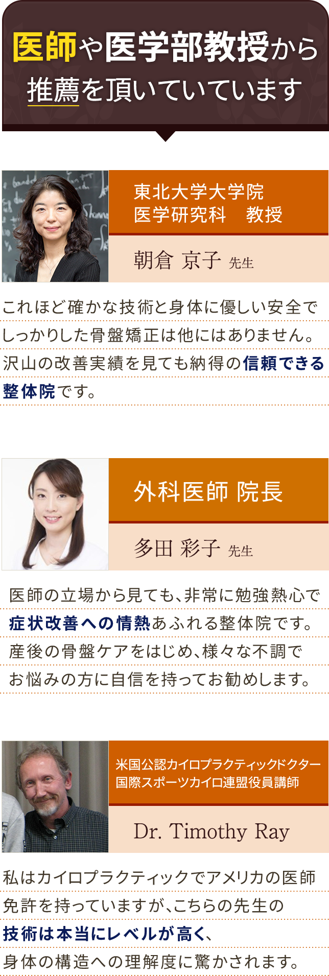 医師の推薦
